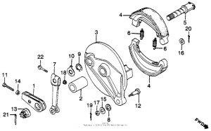 CM400 Rear brake + rear brake panel