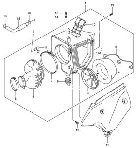 DR-Z400 Воздухоочиститель