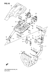 GSX1300BK Muffler comp