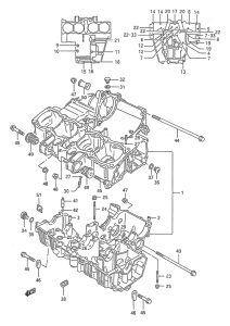 GSX750 Картер двигателя