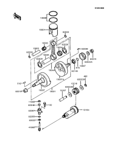 KMX125 Crankshaft / piston