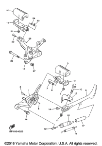XVS950CUD Подножки