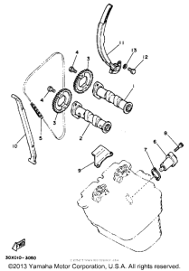 XT350WC (CA ED.) Camshaft - chain