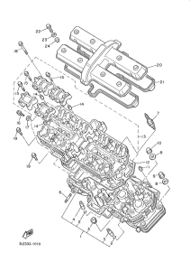 YZF1000R Головка цилиндров