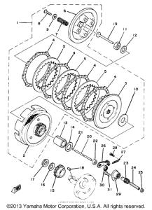 YZ80G Сцепление