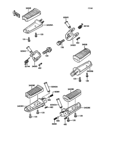 ZX400 Подножки