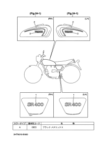 SR400 ｸﾞﾗﾌｲﾂｸ & ｴﾝﾌﾞﾚﾑ
