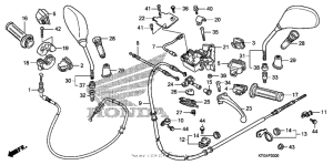 SH150I Handle lever + switch + cable