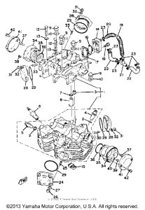 XS650G Головка цилиндров