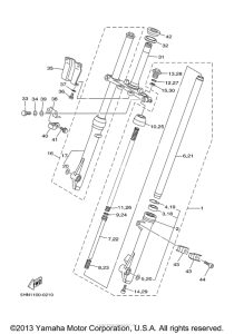 TTR90M Передняя вилка