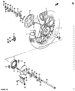 DR200 Rear wheel complete assy