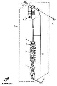 YZ80G Задняя подвеска