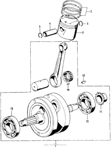 XL100 Коленчатый вал и поршни