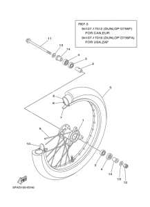 YZ85 Переднее колесо