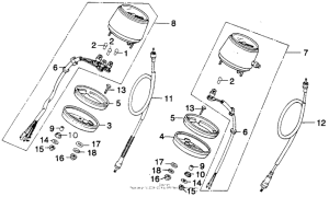 MT250 Спидометр + тахометр