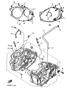 XT600K Картер двигателя