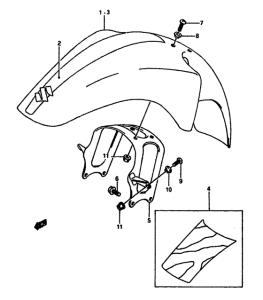 DR650 Переднее крыло