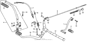 CM185 Pedal + kick starter arm