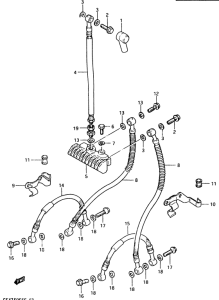 GSX750 Передние тормозные трубки