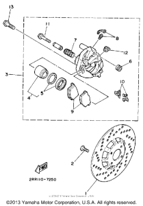 YSR50A Передний суппорт