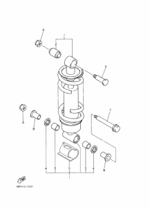 XJ600S Задняя подвеска