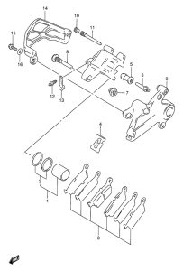RMX250 Задний суппорт