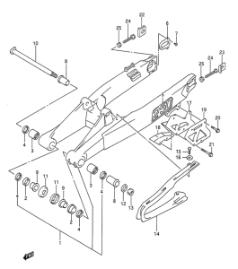RM250 Маятник задний