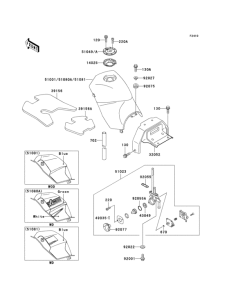 KLE250 Топливный бак