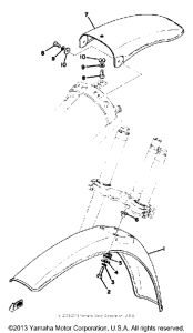 YZ100D Front fender - rear fender