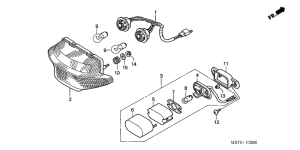 XL1000V Taillight unit ass`y