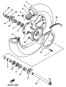 TT250R Переднее колесо