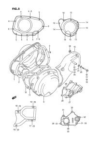 VS1400 Crankcase cover ass`y  (v
