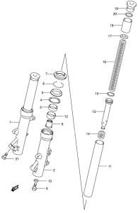 AN400 Демпфер передней вилки
