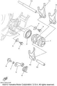 YZ125P Копирный вал