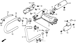 VT500F Vt50oft muffler