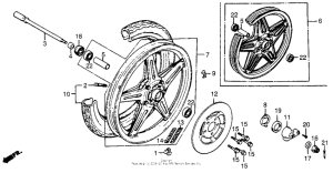 CX500 Front wheel + disc