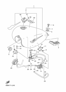 XV250 Топливный бак