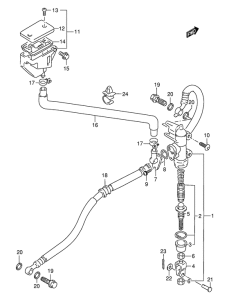 GSX-R400 Задний тормозной цилиндр