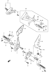 SV650 Подножки