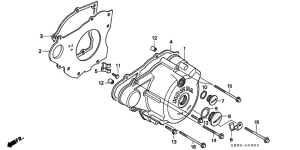CMX250C Крышка картера левая
