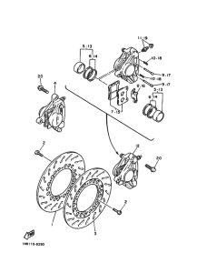 XV1100 Передний суппорт