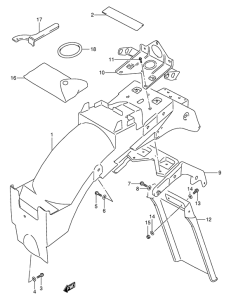 GSX600 Заднее крыло