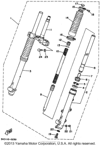 RT180B Передняя вилка