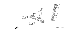 NSR125F Траверса нижняя