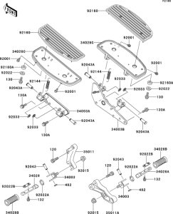 VN1500 Подножки