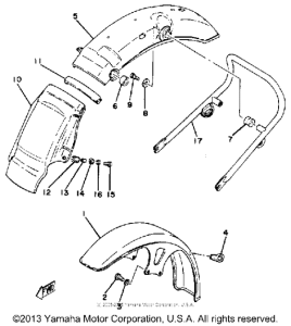 XS650G Front fender - rear fender