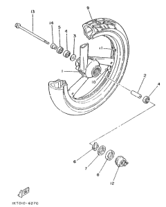TZR250 Переднее колесо