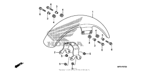 VT750C2 Переднее крыло