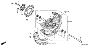 VT750CA Переднее колесо