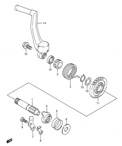 RM125 Ножной стартер